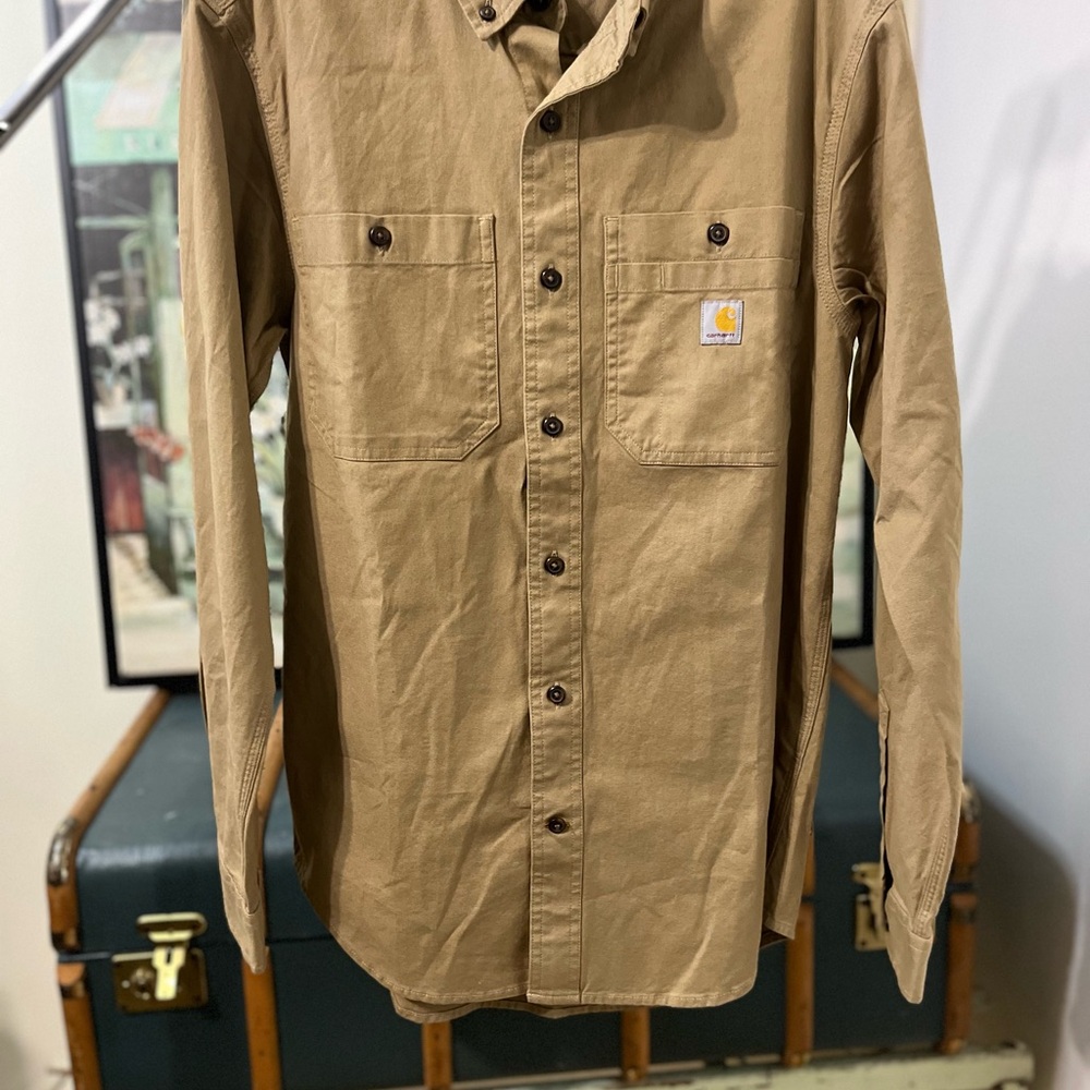 Carhartt Men's Brown Casual Button-Down Shirt